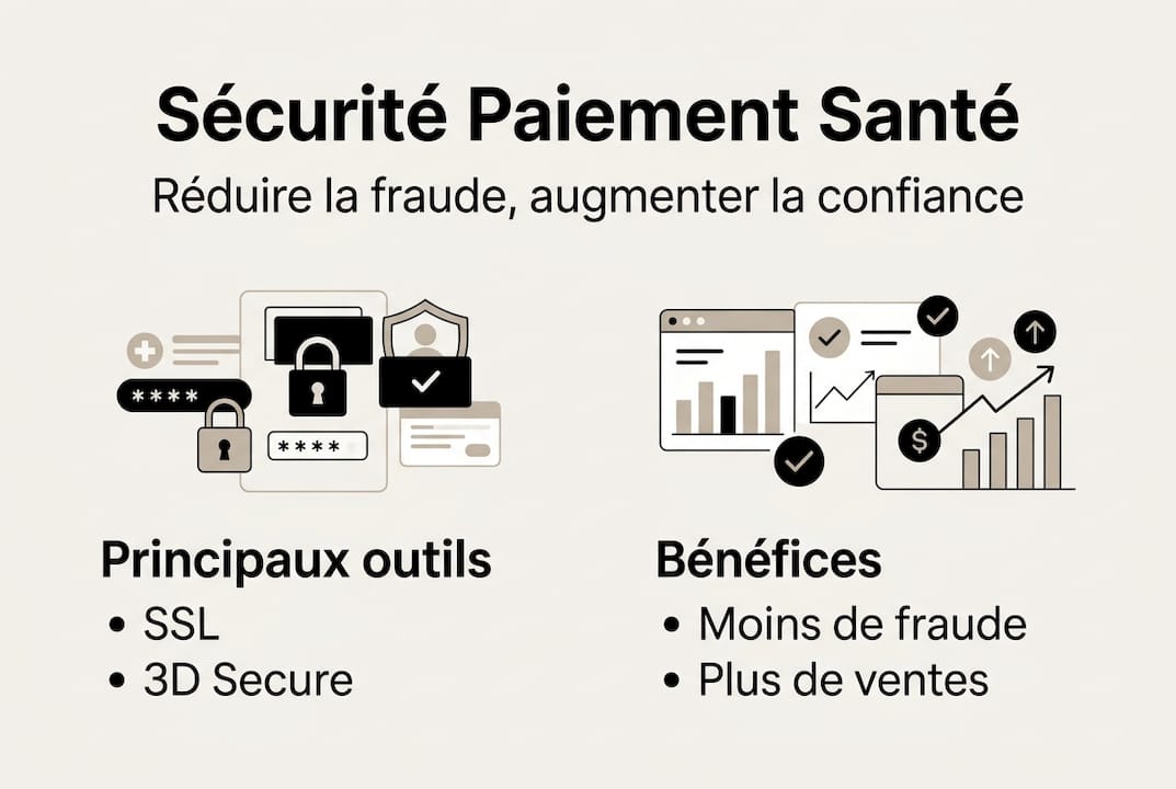 Infographie : comment sécuriser vos paiements et protéger vos données de santé lors de vos achats en ligne