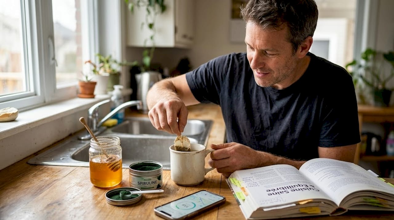Chaque matin, j’aime commencer ma journée avec une tasse de tisane préparée dans ma cuisine. C’est mon petit rituel pour booster mon énergie de façon naturelle.