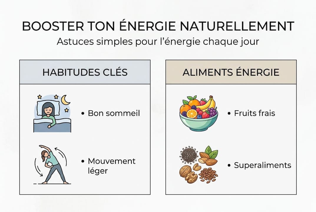 Zoom sur les routines et aliments naturels pour booster son énergie