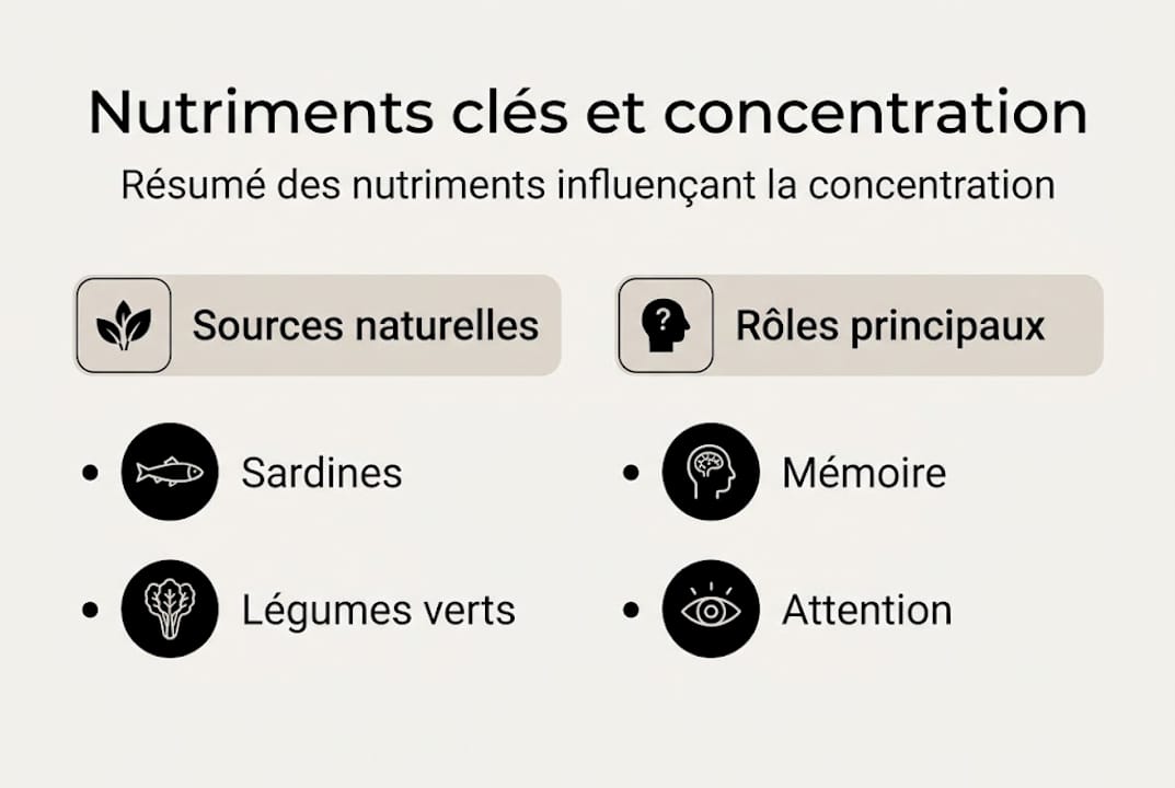 Les nutriments clés pour booster sa concentration : l’infographie à ne pas manquer