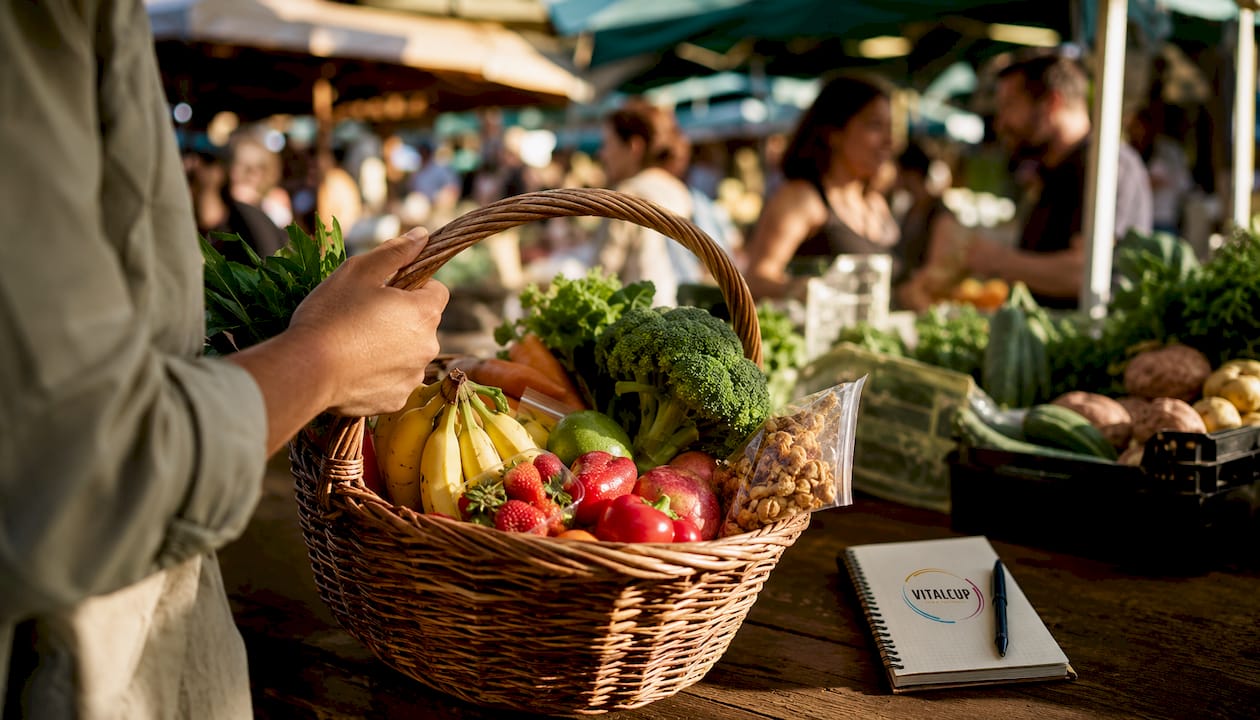 Une cliente examine attentivement les étiquettes des produits alimentaires dans les rayons du supermarché.