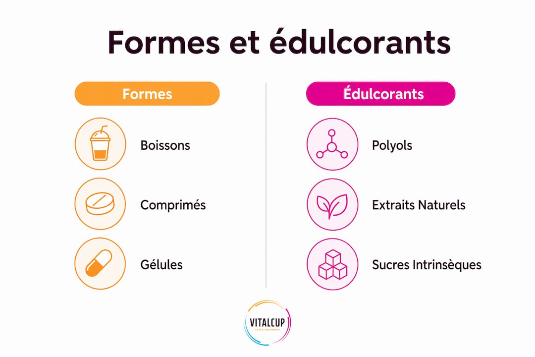 Panorama des différentes formes galéniques et des édulcorants utilisés dans les compléments alimentaires
