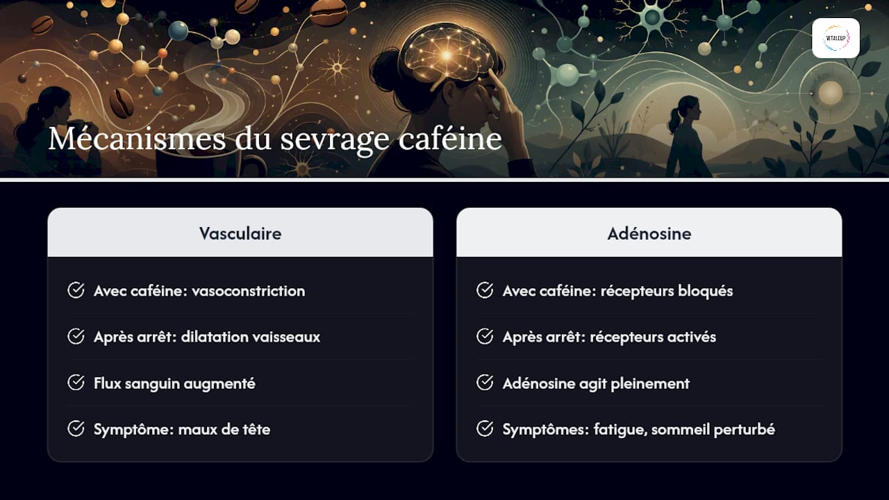 Deux mécanismes cérébraux liés au sevrage de la caféine