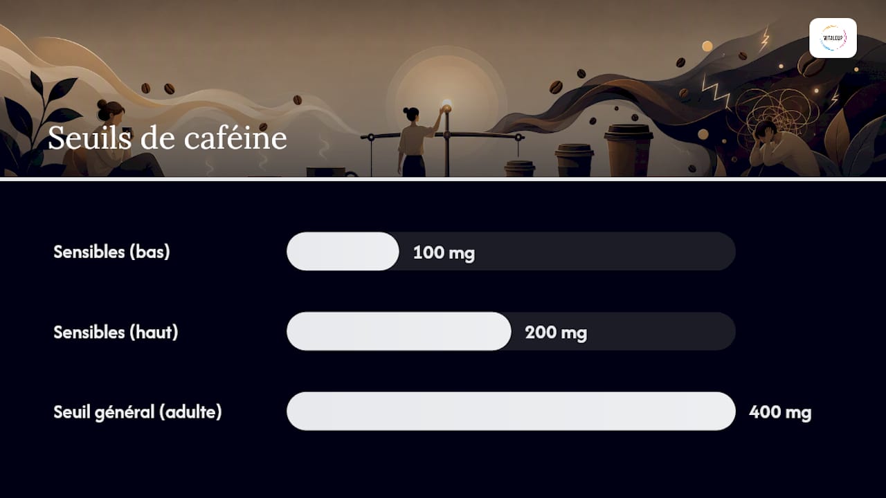 Café anxiété : comment la caféine agit sur ton système nerveux — overview diagram