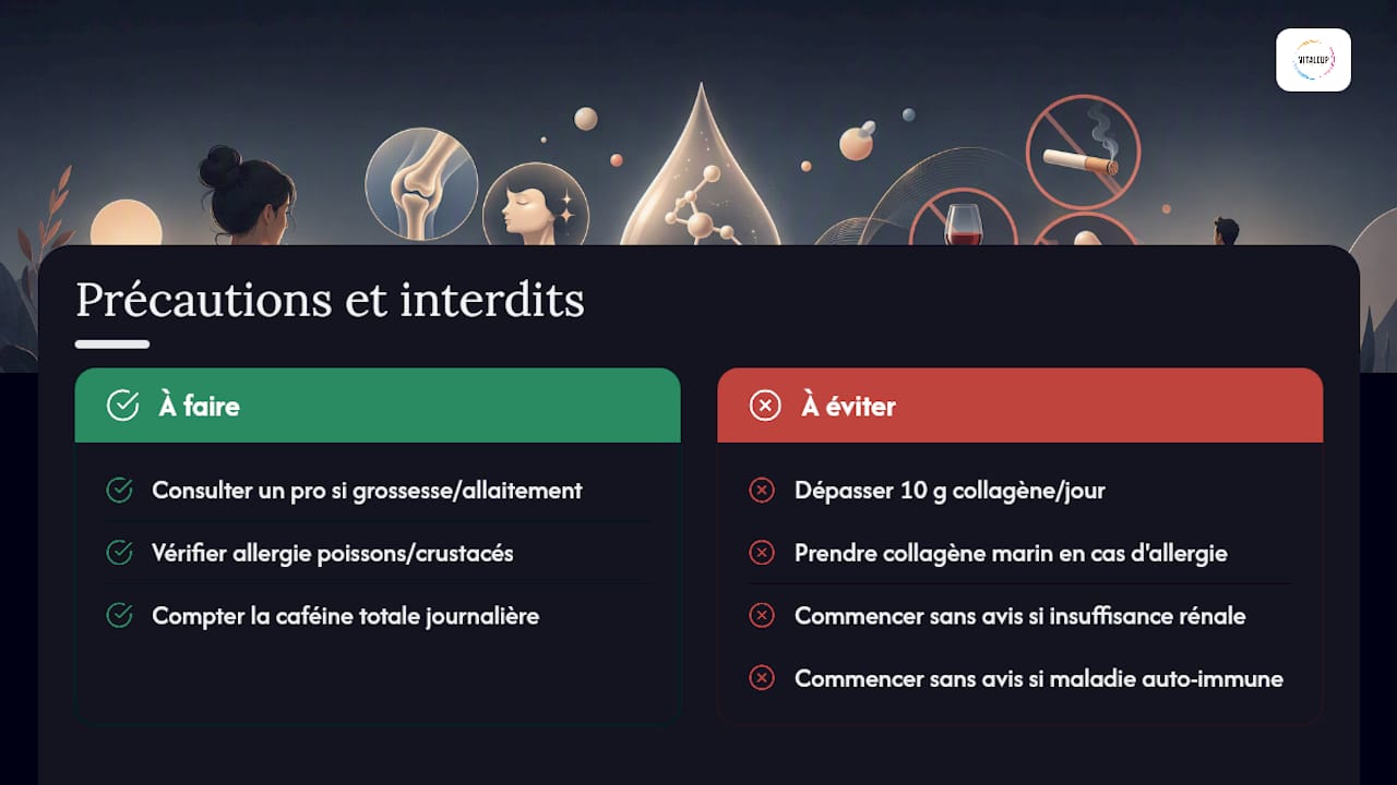 Effets indésirables, allergies et populations qui doivent consulter avant de commencer — overview diagram