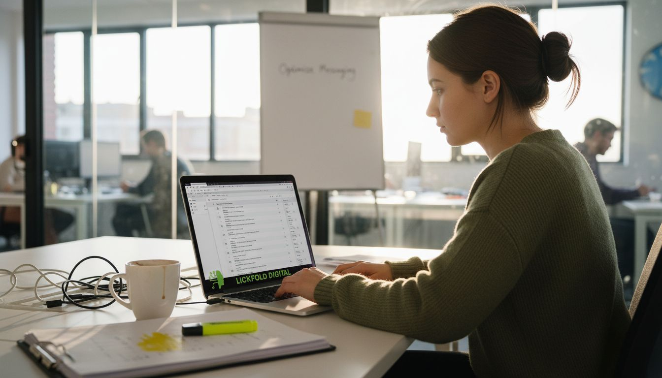 Sales analyst reviewing AI-generated emails