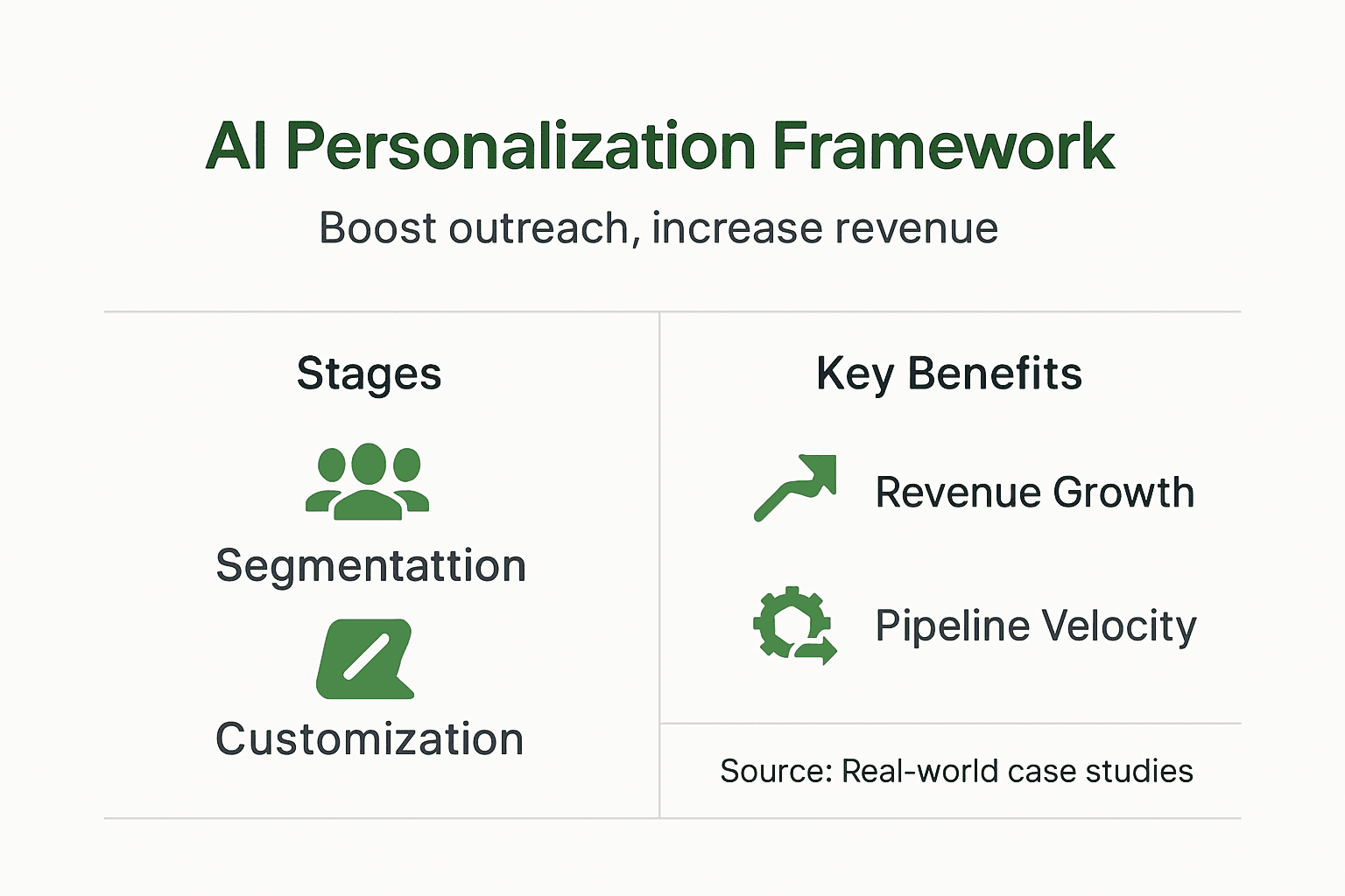Infographic outlining AI personalization framework