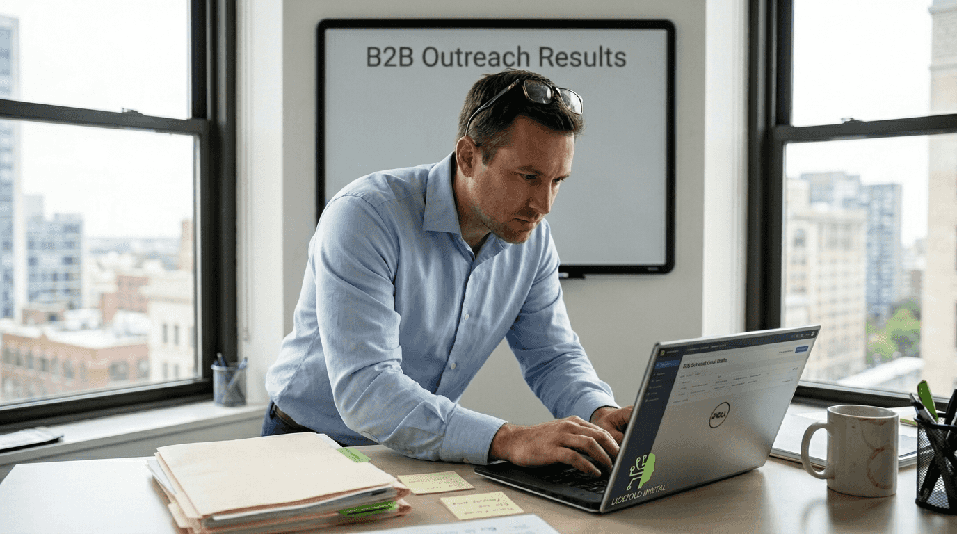 Sales manager uses AI for B2B outreach