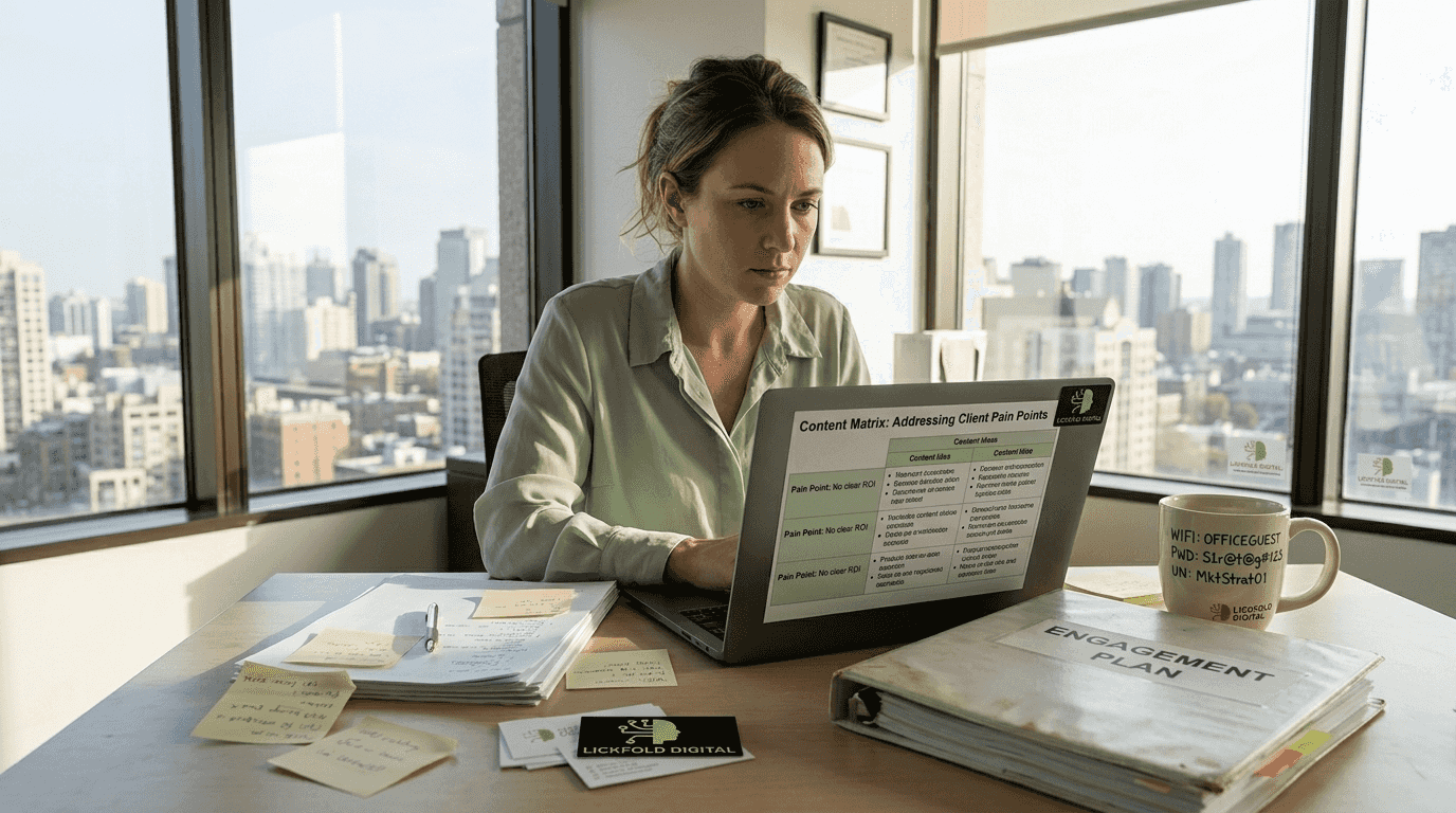 Strategist customizing account engagement plan