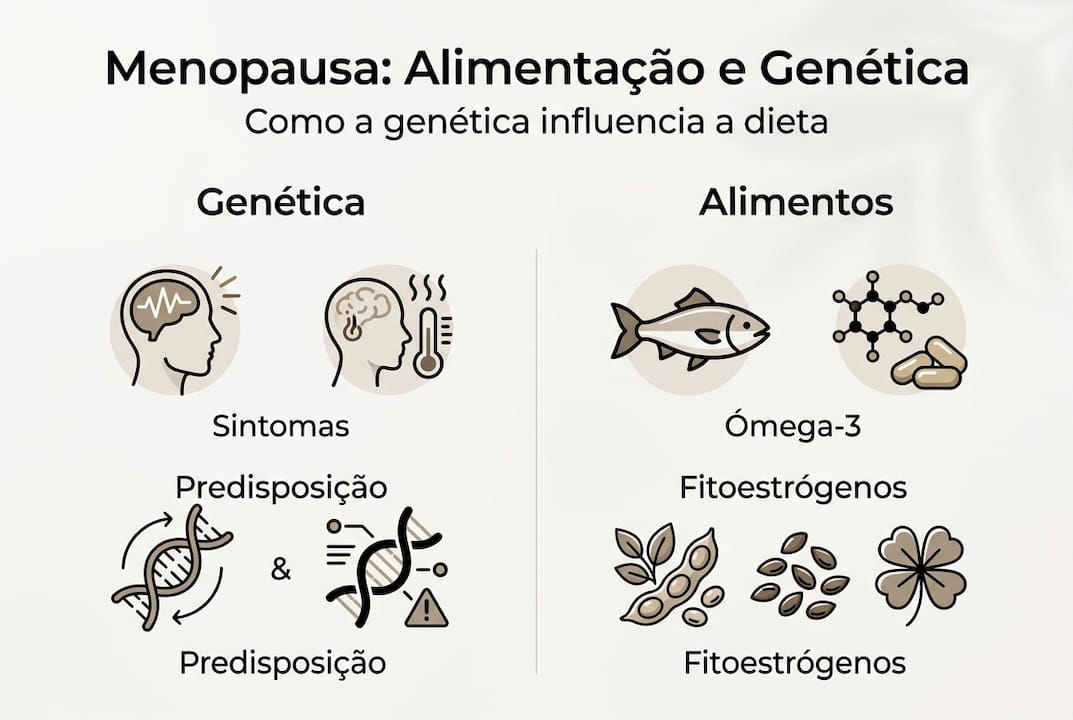 Infografia: como a alimentação e a genética influenciam a menopausa
