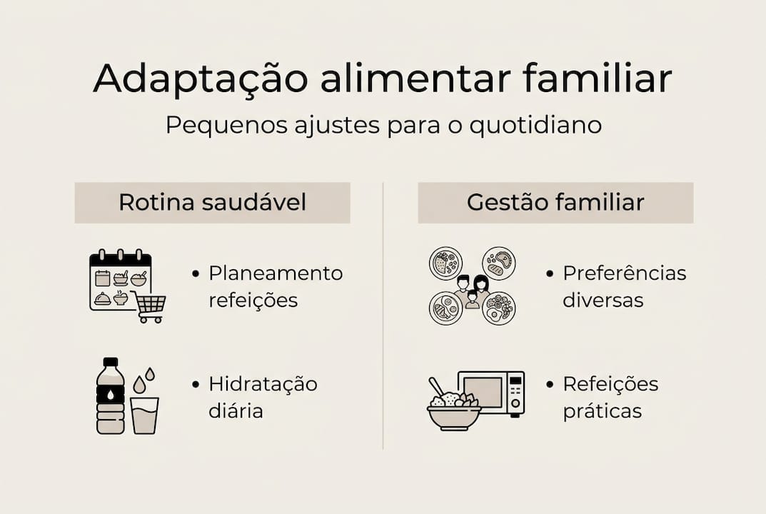 Infografia: Como adaptar a alimentação em família