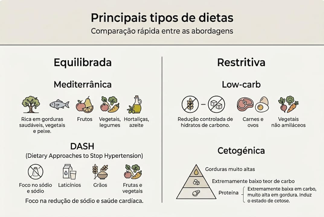 Infográfico: Os principais tipos de dietas explicados
