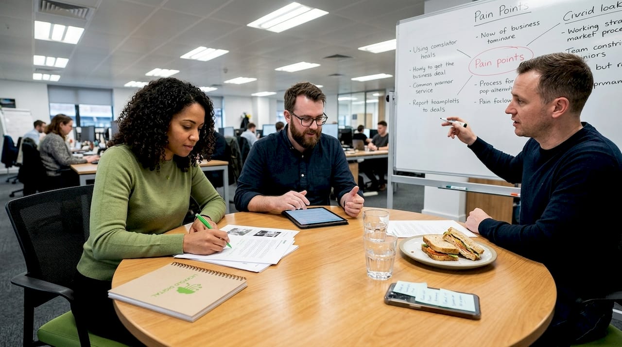 Team reviewing B2B personalization plan