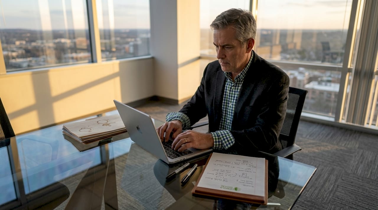 Sales manager personalizing B2B outreach email