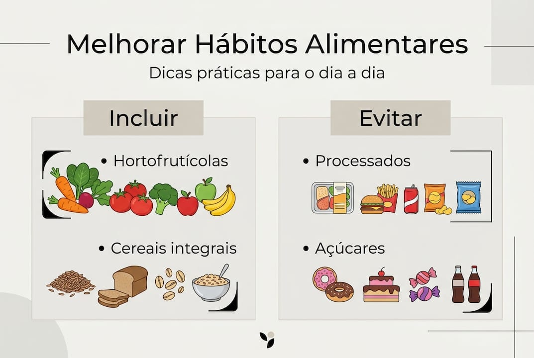 Infográfico: Dicas práticas para adotar uma alimentação mais saudável