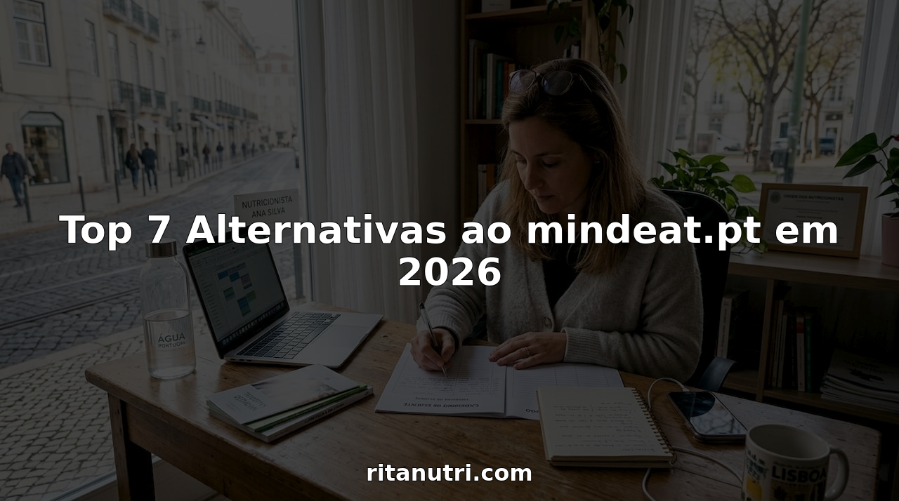 Nutricionista a analisar o processo clínico de um cliente na secretária do consultório.