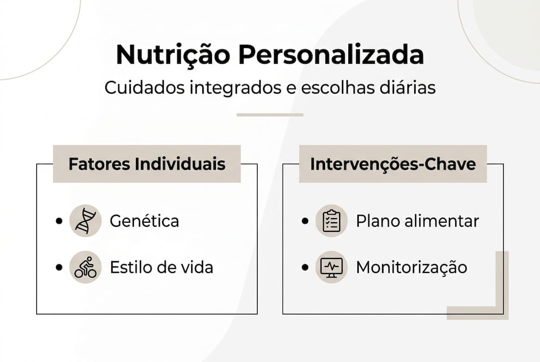 Infográfico sobre nutrição personalizada: principais aspetos a ter em conta