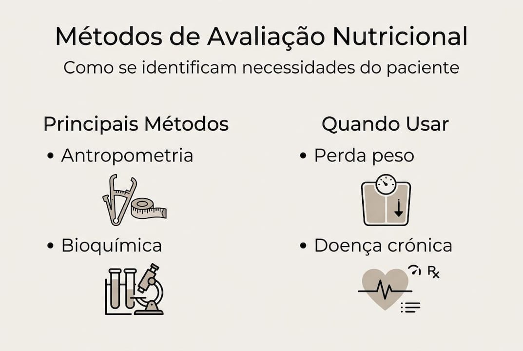 Infográfico: principais formas de avaliação do estado nutricional