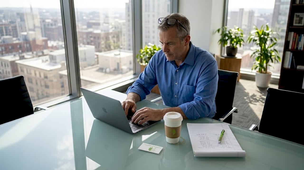 B2B executive reviews sales cost report