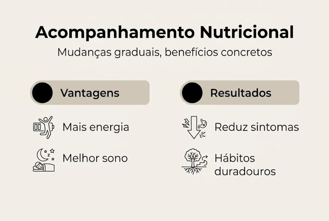 Infográfico: Vantagens de ter acompanhamento nutricional