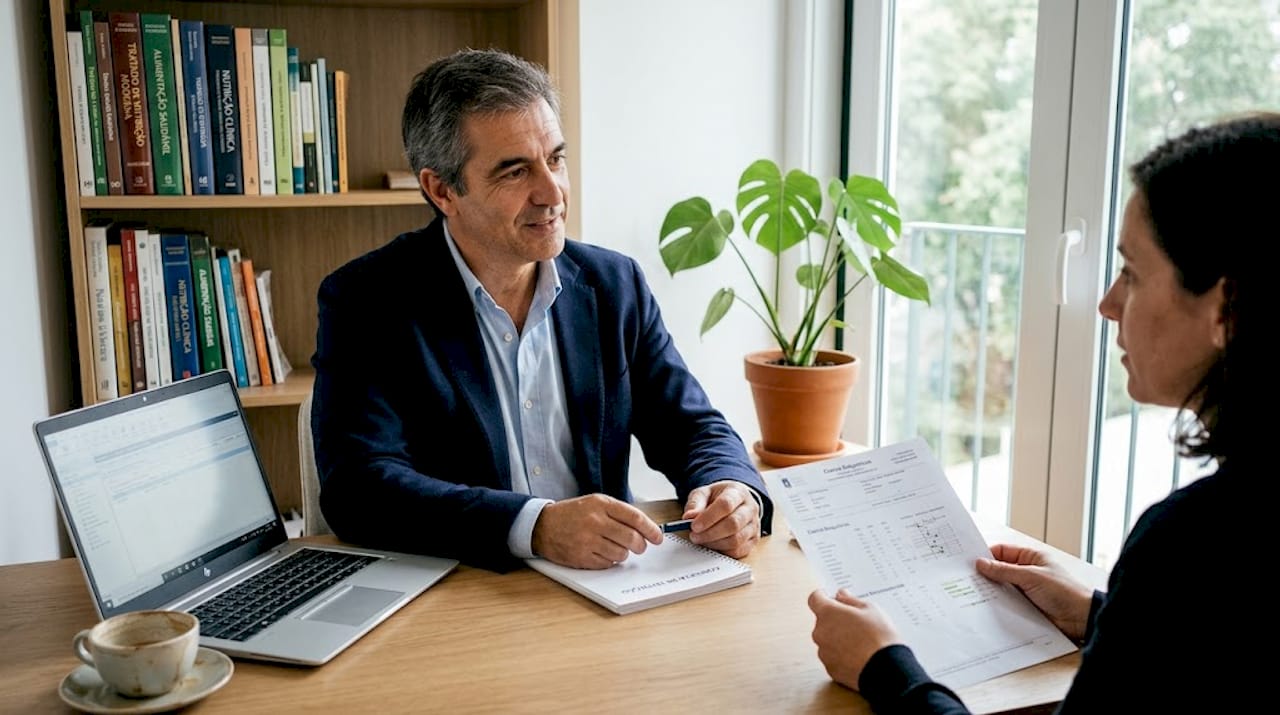 Consulta de nutrição em clínica privada