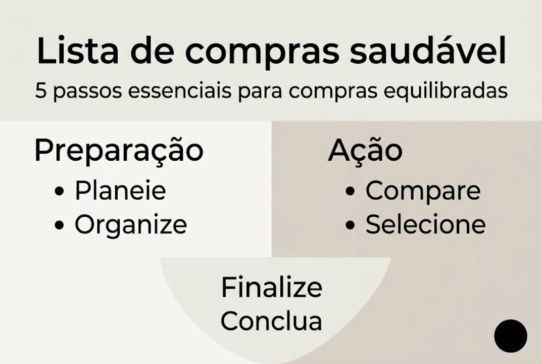 Infográfico: 5 dicas para criar uma lista de compras equilibrada