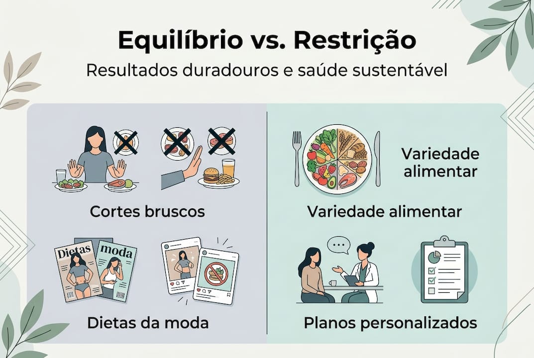 Infográfico: como encontrar o equilíbrio na alimentação sem cair em restrições exageradas