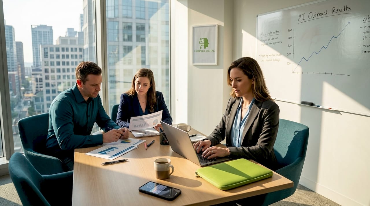 B2B sales team using AI outreach tools