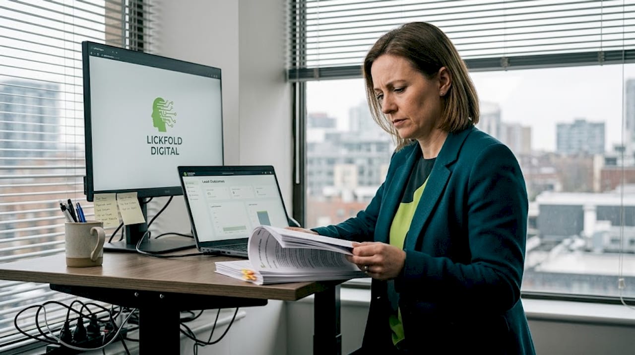 Sales coordinator audits CRM lead outcomes
