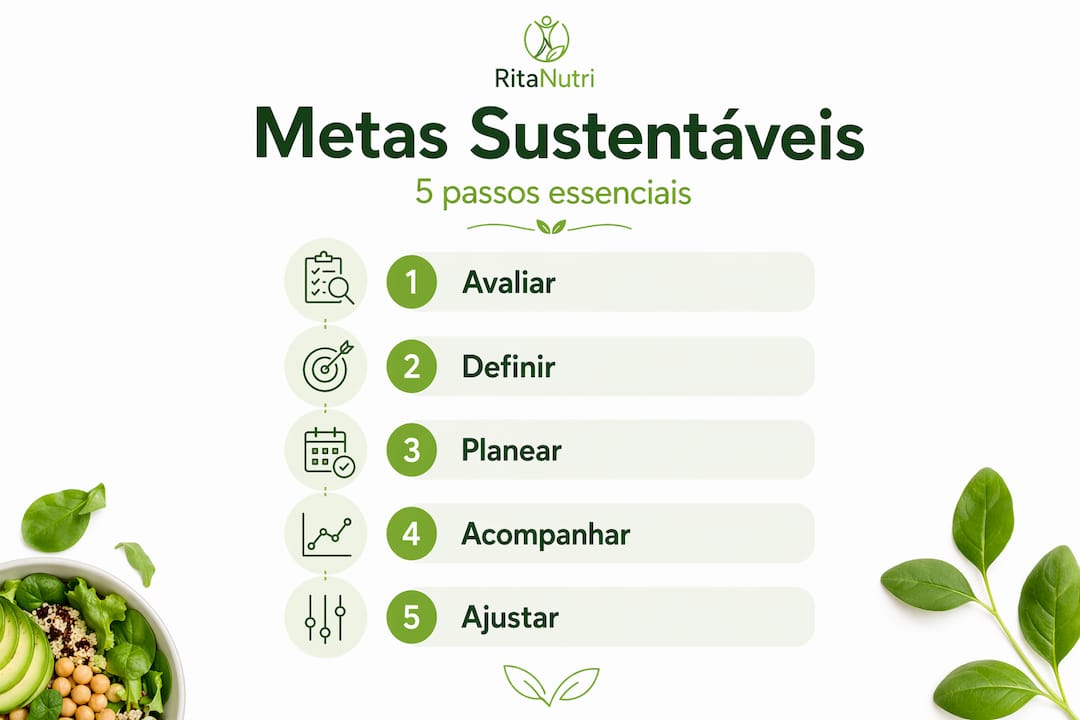 Infográfico: cinco etapas para alcançar objetivos sustentáveis