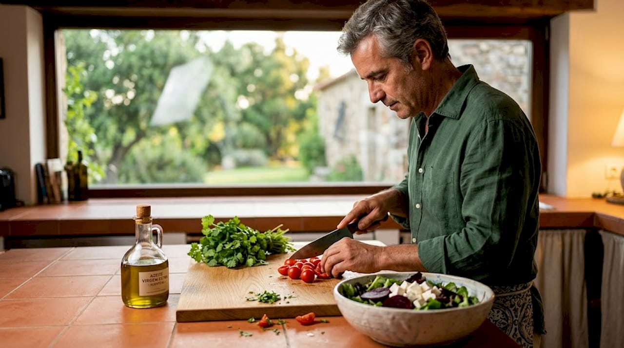 Como preparar uma salada mediterrânica em casa