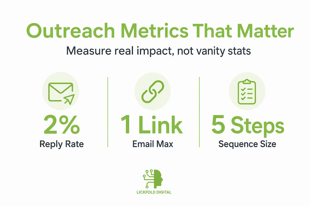 Infographic comparing key cold outreach metrics