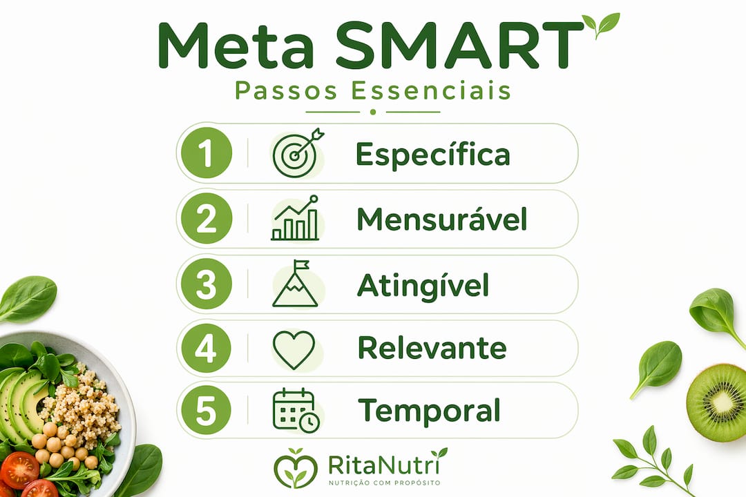 Infográfico: cinco etapas essenciais para aplicar o método SMART