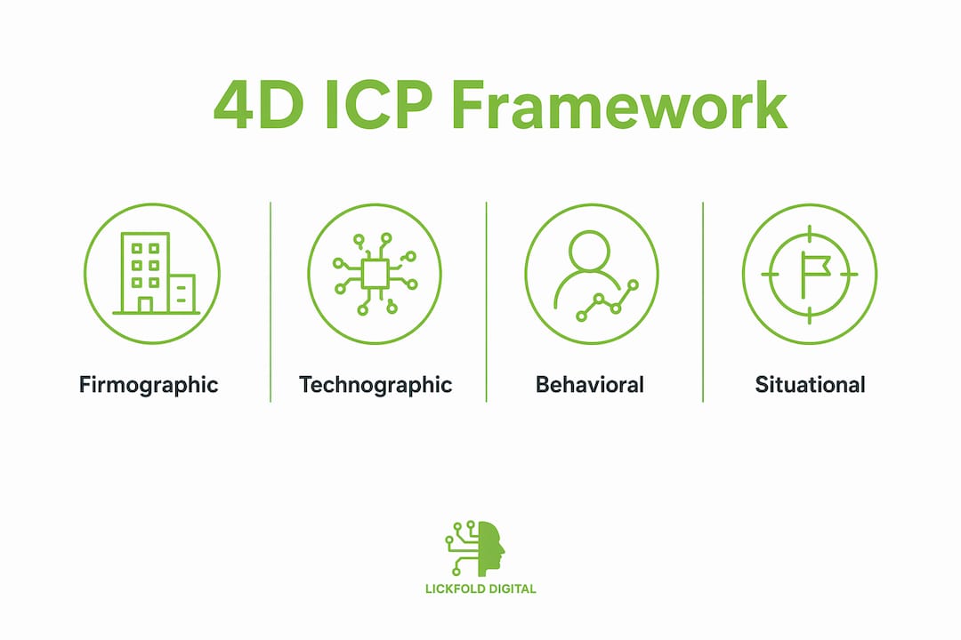 Infographic showing 4D ICP framework categories