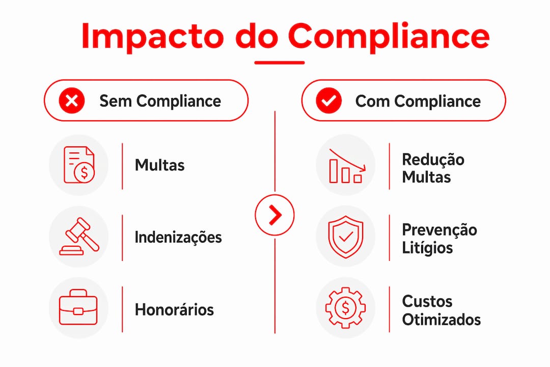 Infográfico mostra quanto custa para a empresa ter ou não ter práticas de compliance trabalhista