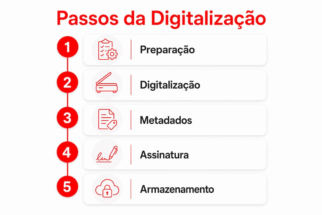 Infográfico: veja o passo a passo para digitalizar documentos com validade jurídica