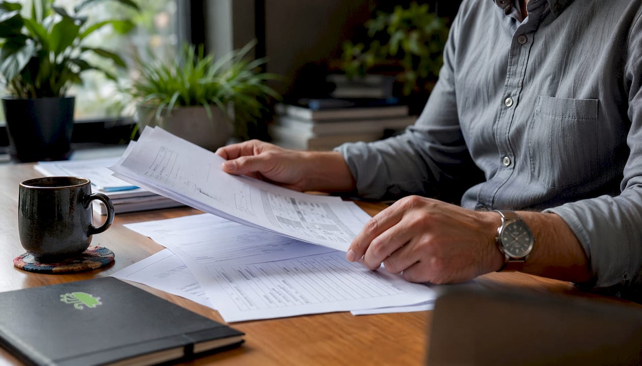 Hands reviewing technical operational documents