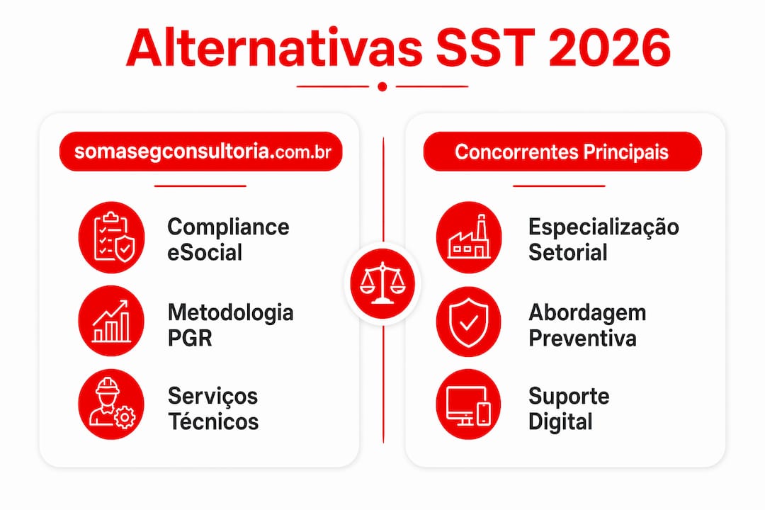 Infográfico: veja as principais opções de consultoria em SST e compare as alternativas