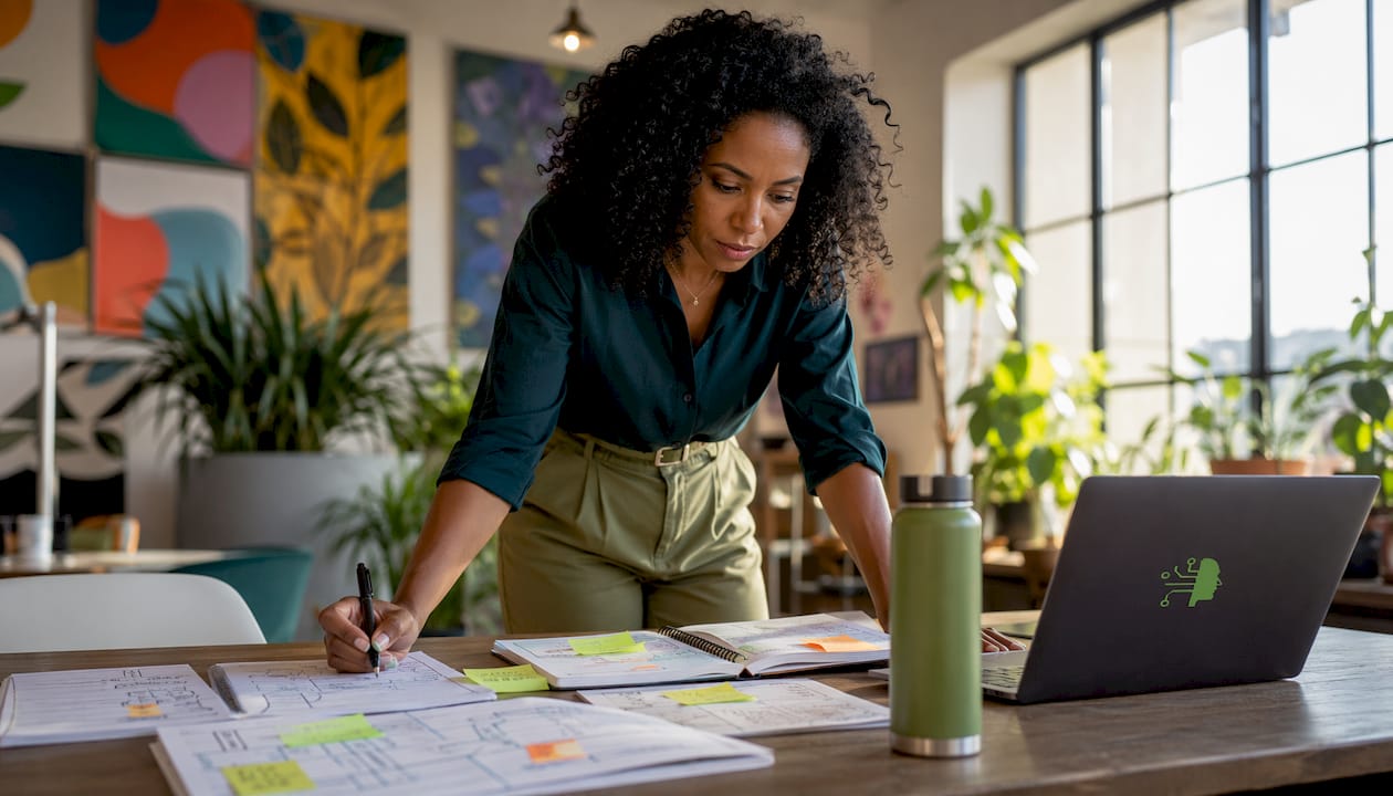 Sales engineer reviewing outbound system design