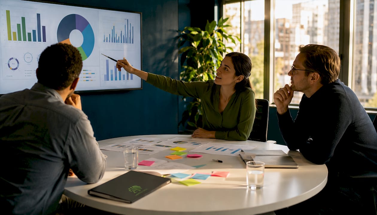 Team collaborating on B2B vertical specialization strategy