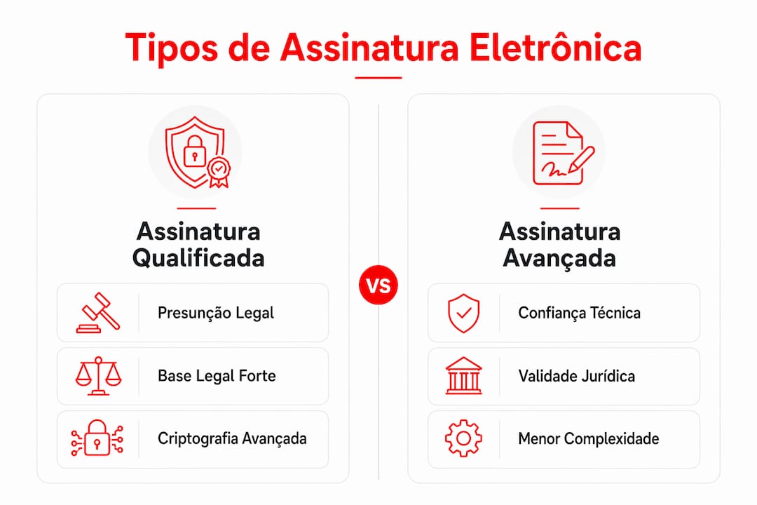 Infográfico: veja as principais diferenças entre os tipos de assinatura eletrônica