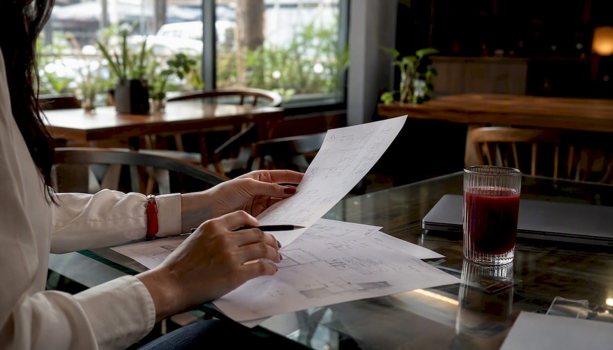 Mulheres analisando documentos digitais em um tablet