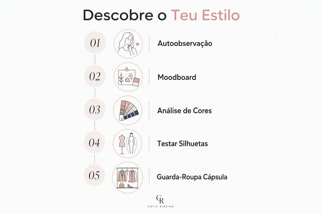 Infografia: 5 passos para encontrares o teu estilo pessoal feminino