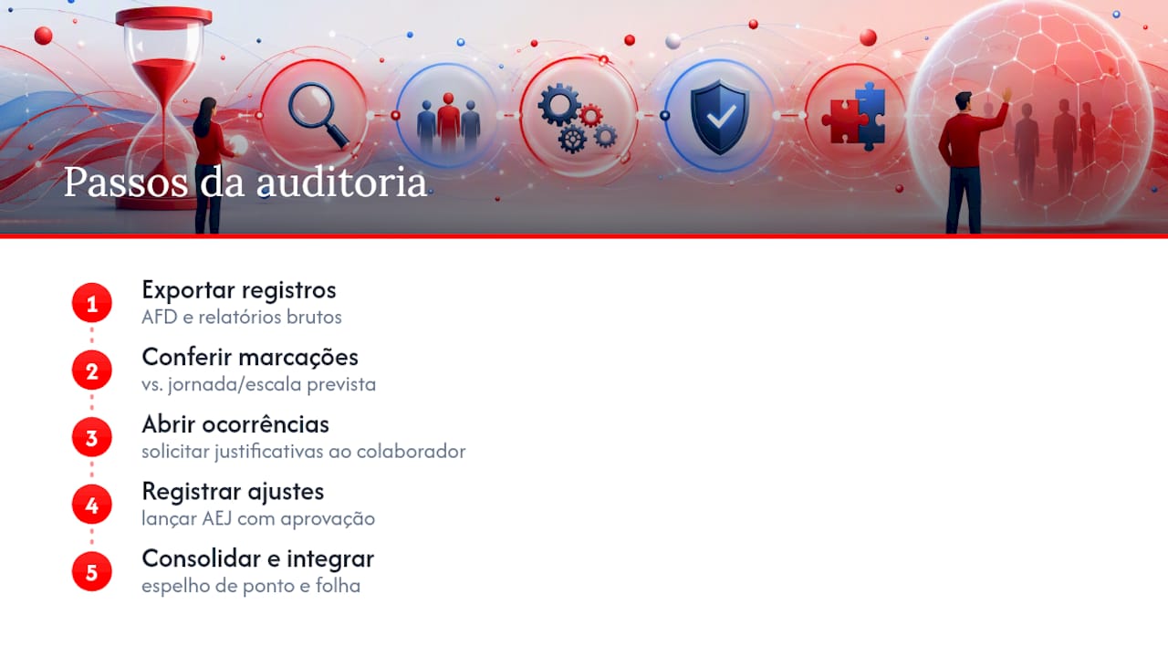 Diagrama dos passos para auditoria do banco de horas