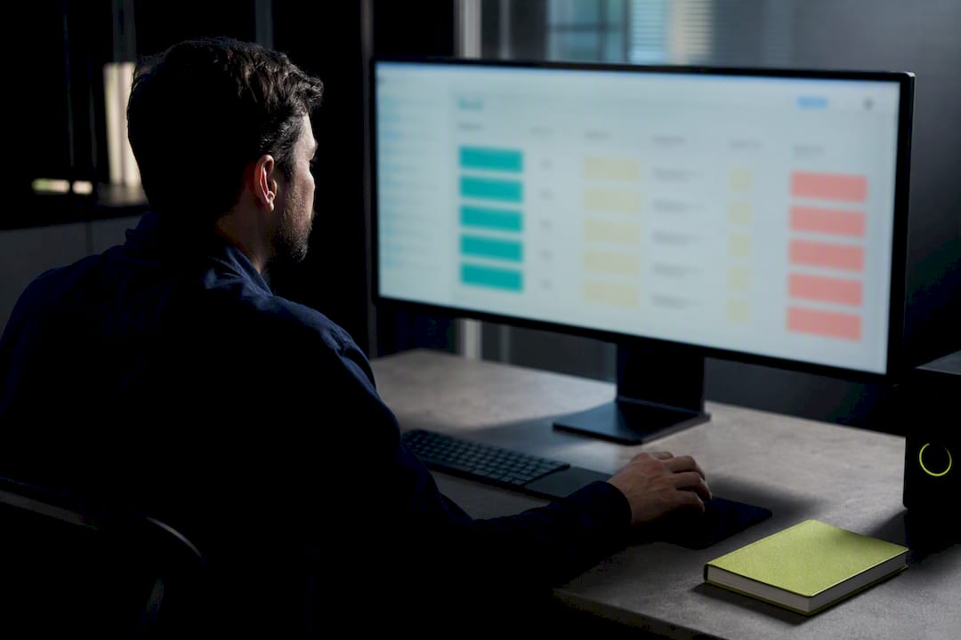 Analyst reviewing inbox placement test results