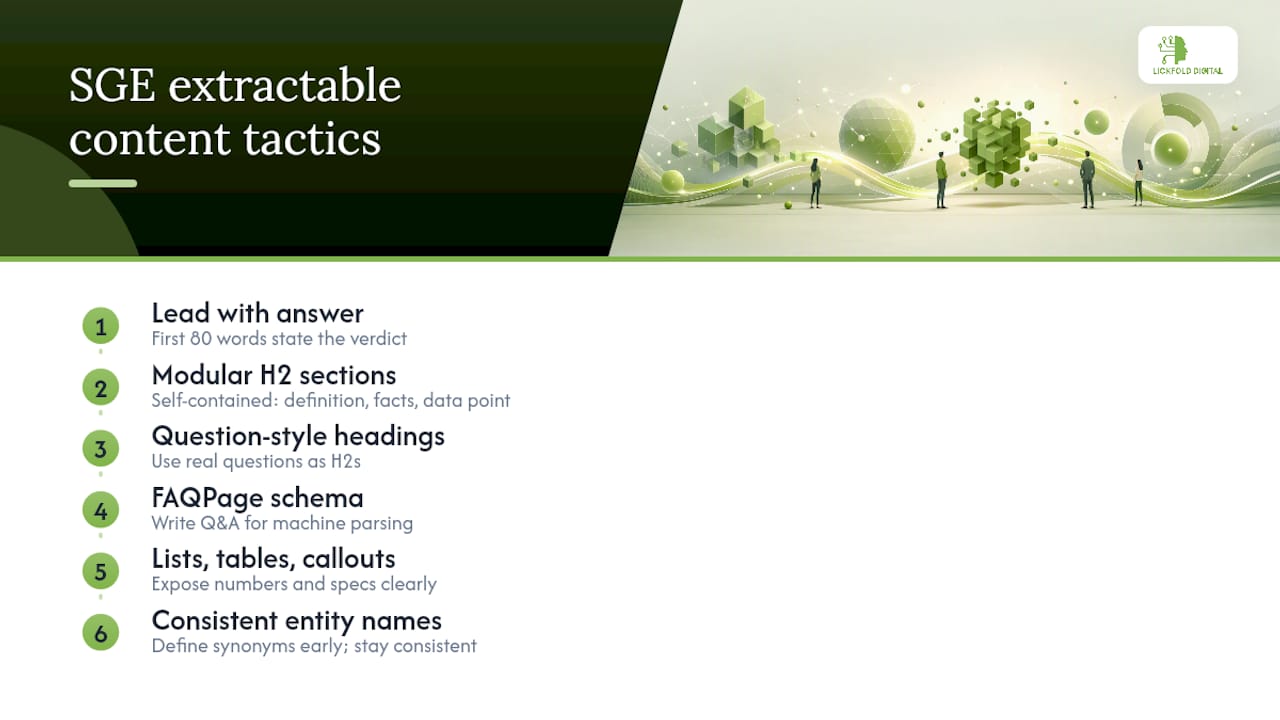 How Do You Structure Content So SGE Can Extract It? — overview diagram