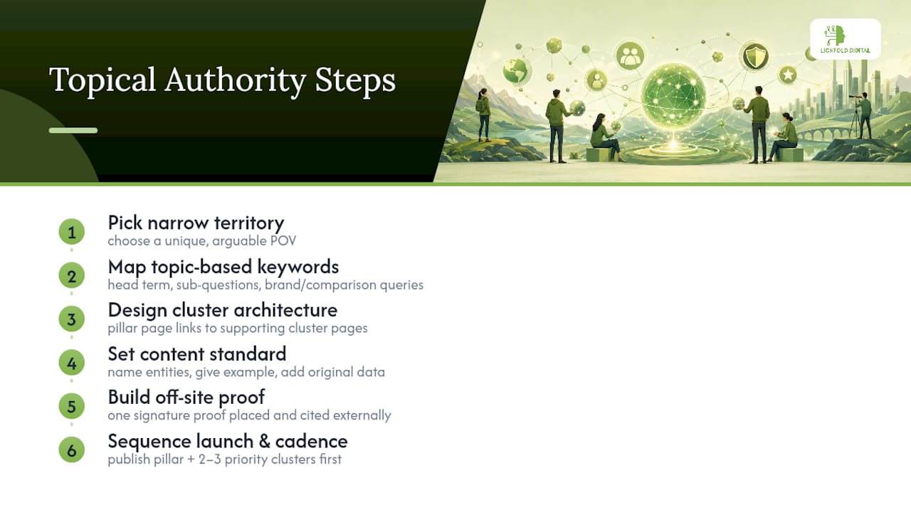 Six steps for building topical authority