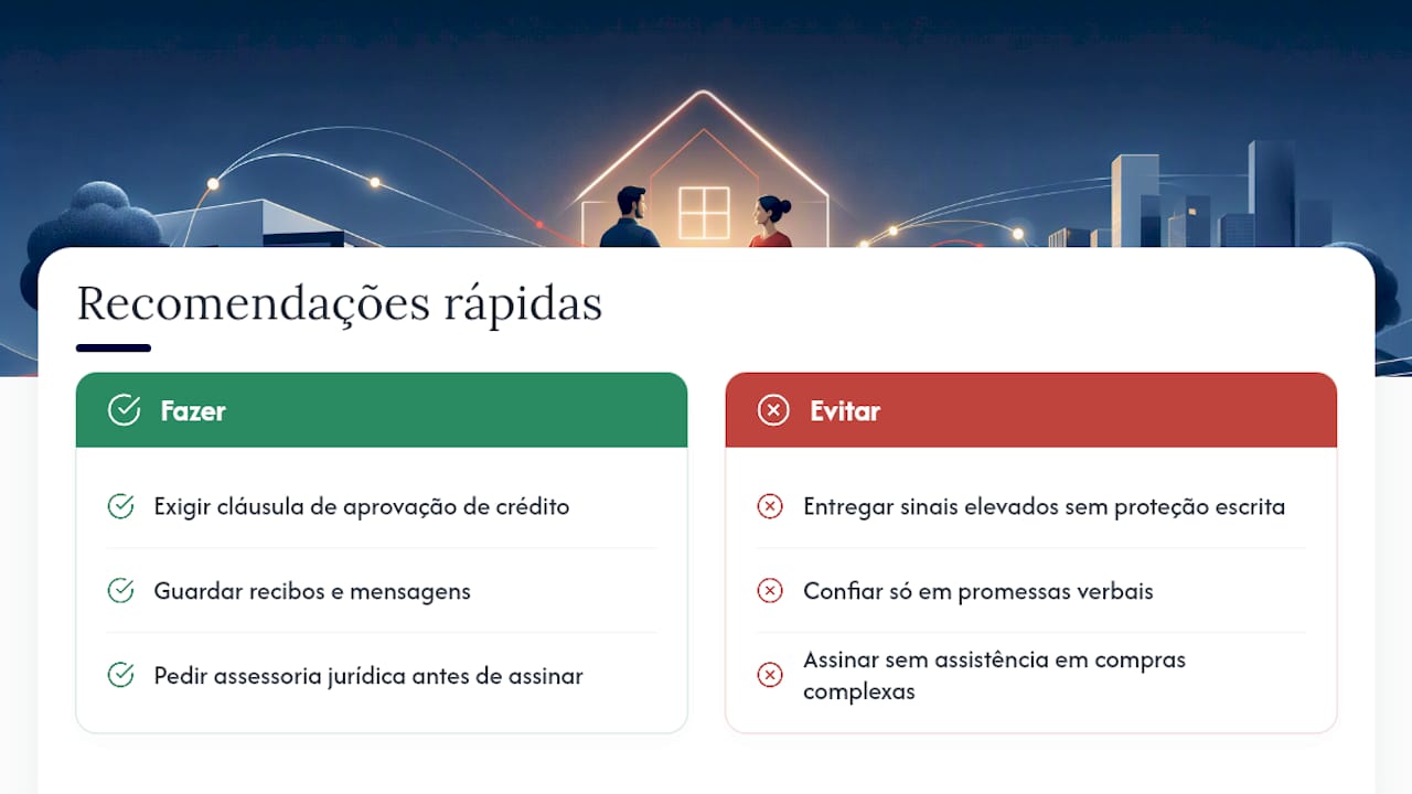 Recomendações rápidas da autora para compradores — overview diagram