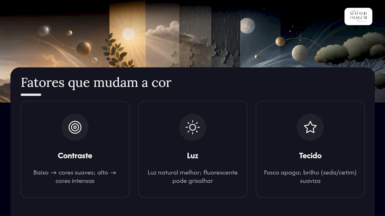 Interação entre o contraste da luz e o tecido