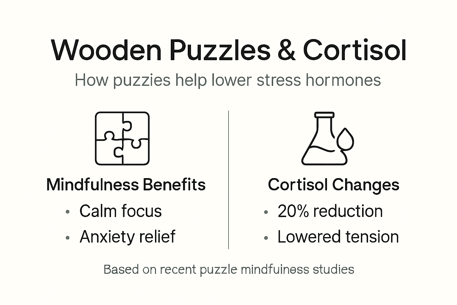 Infographic showing cortisol reduction and mindfulness benefits